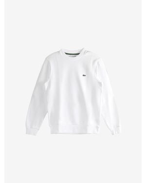 Lacoste Classic Fit Cotton Fleece Sweatshirt - White