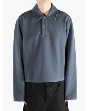 Rier Fleece Polo Sweatshirt - Blue