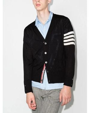 Thom Browne Classic V-Neck Cardigan - Black