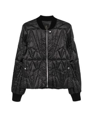 Rick Owens Woven Geocamo Flight Jacket - Black