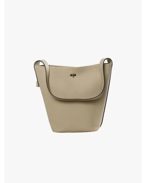 Tory Burch Lock Slim Bucket Bag - Natural