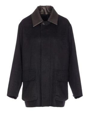 AURALEE Cashmere Melton Hand Sewn Blouson Jacket - Blue