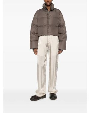 Rick Owens Woven Cropped Cyclopic Jacket - Natural