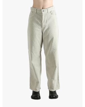 AURALEE Garment-Dyed Finx Corduroy 5P Wide Pants - Natural