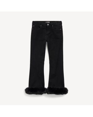 Balenciaga ファートリム フレア Capri パンツ - ブラック