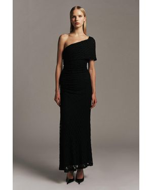 Bardot Calia Stretch Lace Maxi Dress - Black