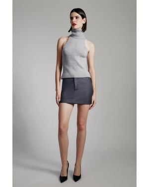 Bardot Maika Mid Rise Mini Skirt - Gray