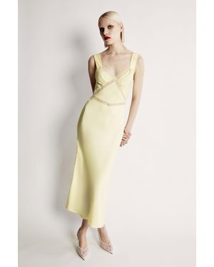 Bardot Emory Lace Slip Dress - Natural