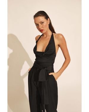 Bardot Francine Cowl Neck Top - Black