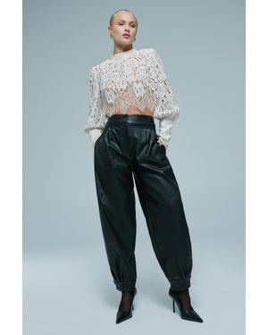 Bardot Renea Vegan Leather Pant - Blue