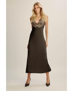 Bardot Hayden Lace Slip Dress - Black