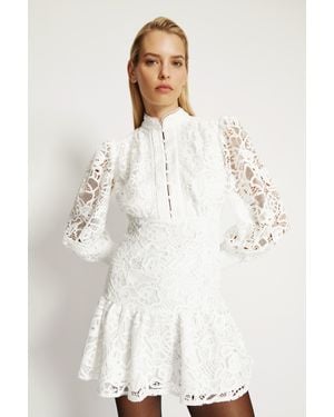 Bardot Remy Embroidered Mini Dress - Natural