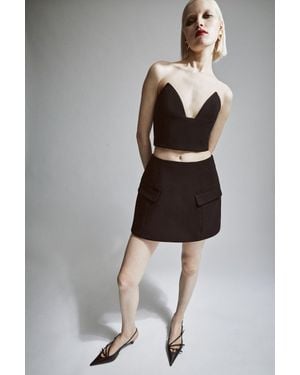 Bardot Delphi Hourglass Mini Skirt - Gray