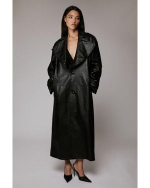 Bardot Reilia Vegan Leather Coat - Black