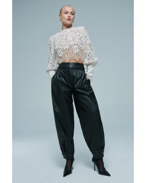 Bardot Renea Vegan Leather Pant - Blue