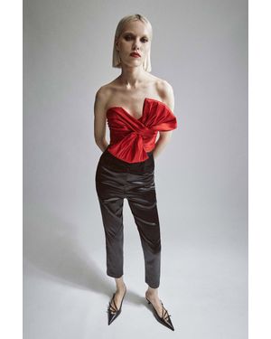 Bardot Lexana Bow Bustier - Red