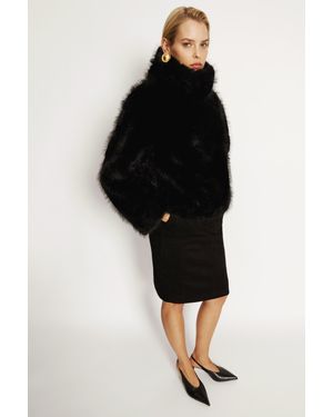 Bardot Renata Faux Fur Sweater - Black