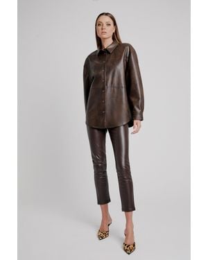 Bardot Jaedon Vegan Leather Shirt - Multicolor