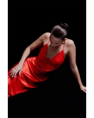 Bardot Capri Slip Dress - Red