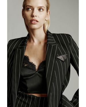 Bardot Katana Lace Detail Bustier - Black