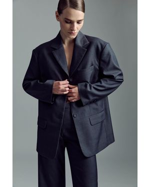 Bardot Akia Oversized Blazer - Blue