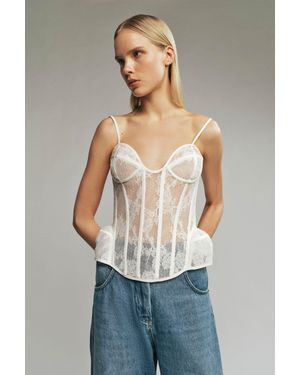Bardot Francesca Lace Bustier - White