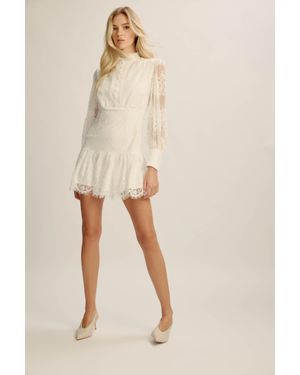 Bardot Olessia Lace Mini Dress - Natural