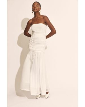 Bardot Solana Mesh Maxi Dress - Natural
