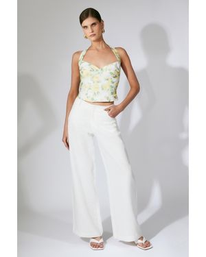 Bardot Deserae Halter Neck Top - White