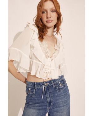 Bardot Louelle Lace Top - Blue