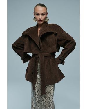 Bardot Veronica Vegan Suede Jacket - Black