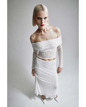Bardot Adoni Mid Rise Maxi Skirt - White