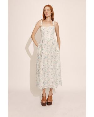 Bardot Adaline Broderie Midi Dress - Natural
