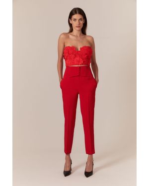 Bardot Brias Lace Bustier - Red