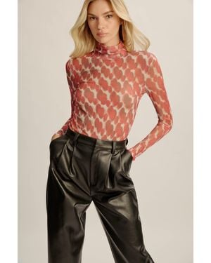 Bardot Alba Long Sleeve Mesh Top - Multicolor