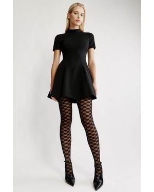Bardot Zephyra Collar Mini Dress - Black