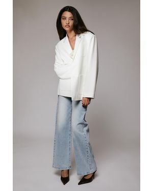 Bardot Halia Oversized Blazer - Gray