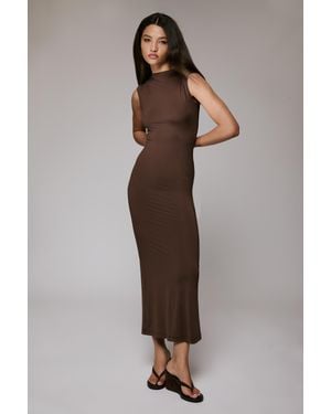 Bardot Veneda High Neck Maxi Dress - Natural