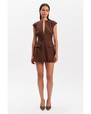 Bardot Marika A-Line Mini Dress - Brown