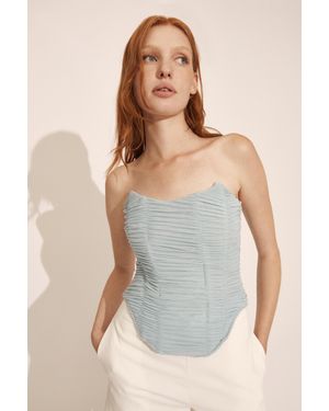Bardot Elise Mesh Corset Top - Natural