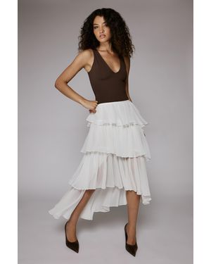 Bardot Adelene Frill Midi Skirt - Pink
