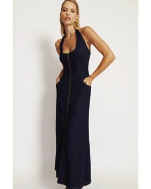 Bardot Martel Denim Midi Dress - Blue