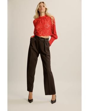 Bardot Lace Georgia Top - Red