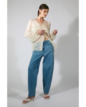 Bardot Ashton Sheer Blouse - Blue