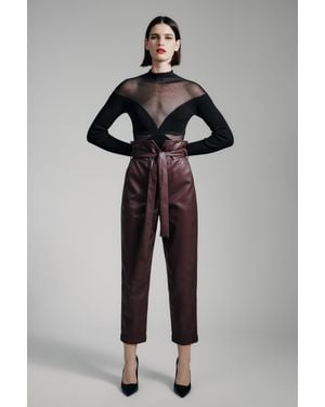 Bardot Debbie Vegan Leather Pant - Black
