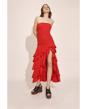 Bardot Agastina Strapless Maxi Dress - Red