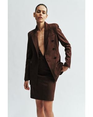 Bardot Vanessa Faux Suede Blazer - Black