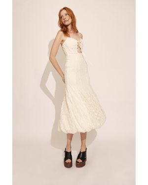 Bardot Delaney Lace Midi Dress - Natural