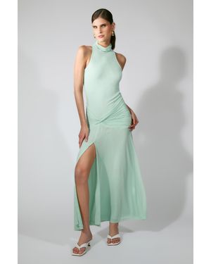 Bardot Leanna Mesh Midi Dress - Green