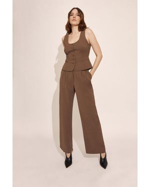 Bardot Sloane Straight Leg Pant - Natural